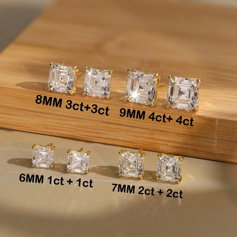 Shining Earrings for Women Men 1-4ct Moissanite with Certificate 100% Passed Diamond Test S925 Silk Jewelry Gift