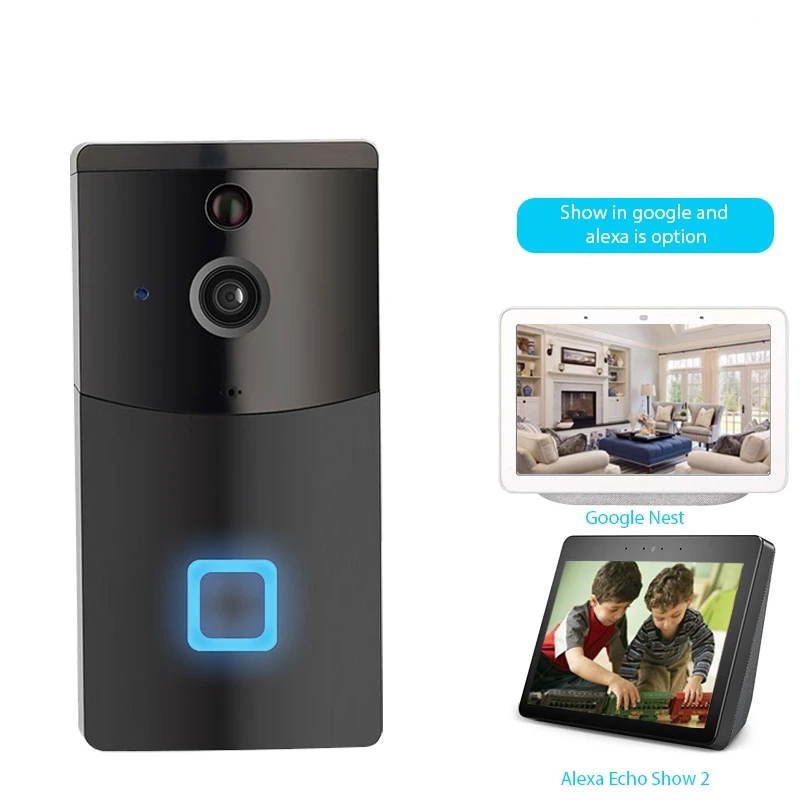 Tuya High Definition 1080p Smart Wireless Video Doorbell Wireless Ringtone Visual Webcam Waterproof Work With Google Home Hub Al