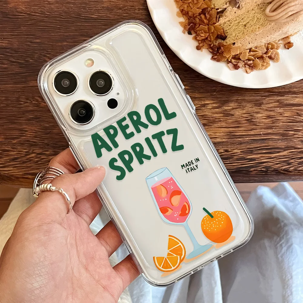 Fashion Colorful Wine Fruit Phone Case For Iphone 17 Air 16 16e 17e 15 Plus 14 13 12 11 Pro Max Suitable Clear Advanced Cover