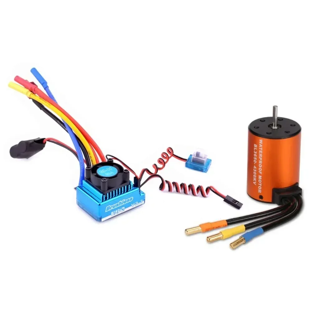 1 Juego de 120A Motor sin escobillas ESC transmisor de Control remoto receptor brazo de engranaje de dirección de Metal para Wltoys XKS 144001   Coche RC 1/14