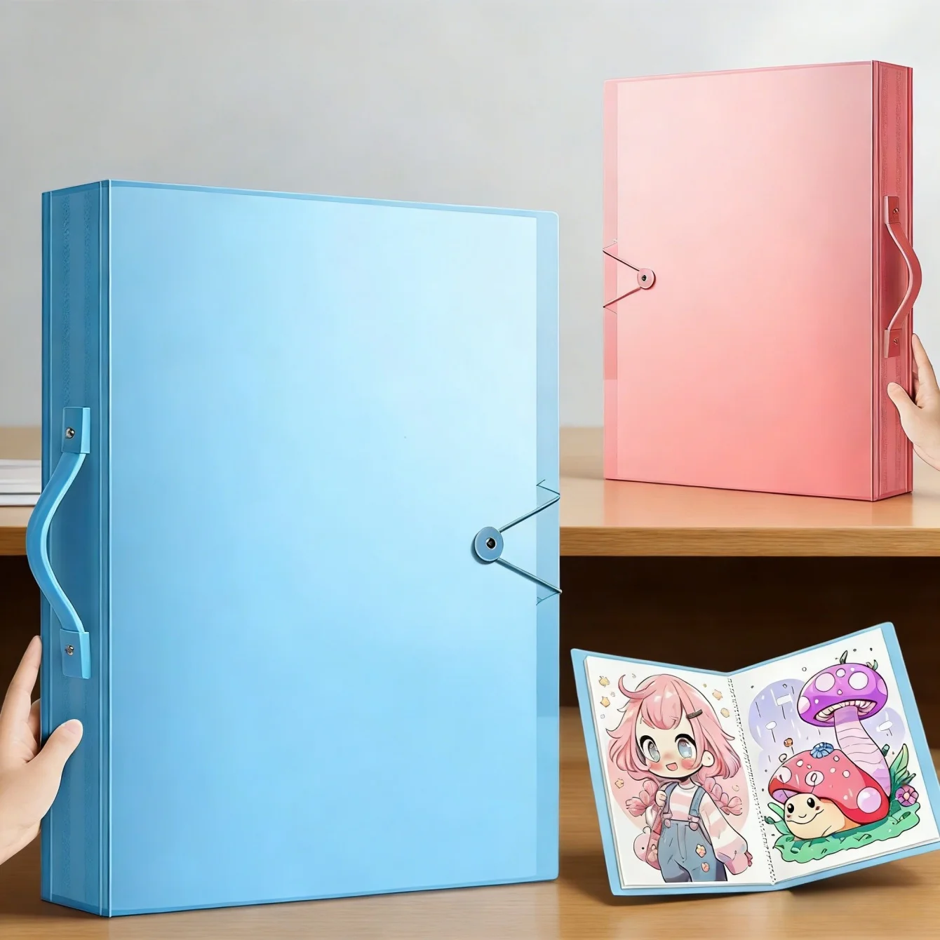 Drawing Paper Folder Diamond Painting Photo Album Storage Book Portfolio Presentation Storage Book Clear Folder Stationery
