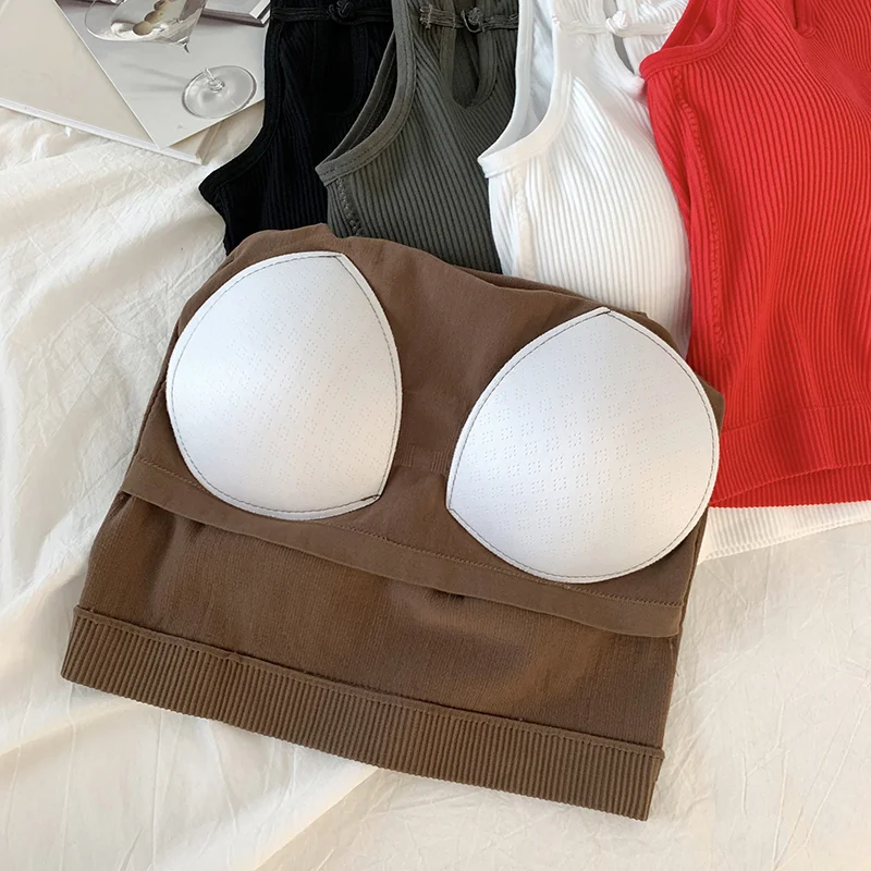 ITOOLIN Elegant Women Chinese Button Tank Tops With Bra Pad O-Neck  Sleeveless Tank Tops For Women Sexy Crop Tops All-Match 2024