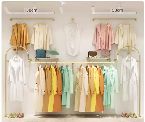 Clothing store display clothes rack children's wear women's wear shelf floor hanging clothes rack