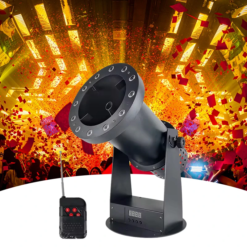 

1500W Electric Color Paper Machine Confetti Blaster Machine Cannons LED Color Paper Blower DMX Stage Effect For DJ Party Wedding