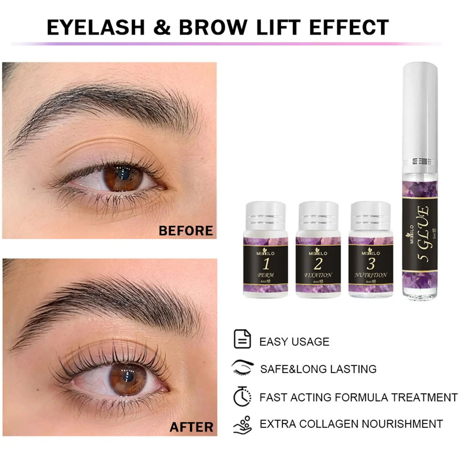 Lifting Lashes Kit Lash Lifiting Curling Cílios Perm Kit Eye Maquiagem Cílios Sobrancelha Corante Matiz Combinação Cílios Enhancer