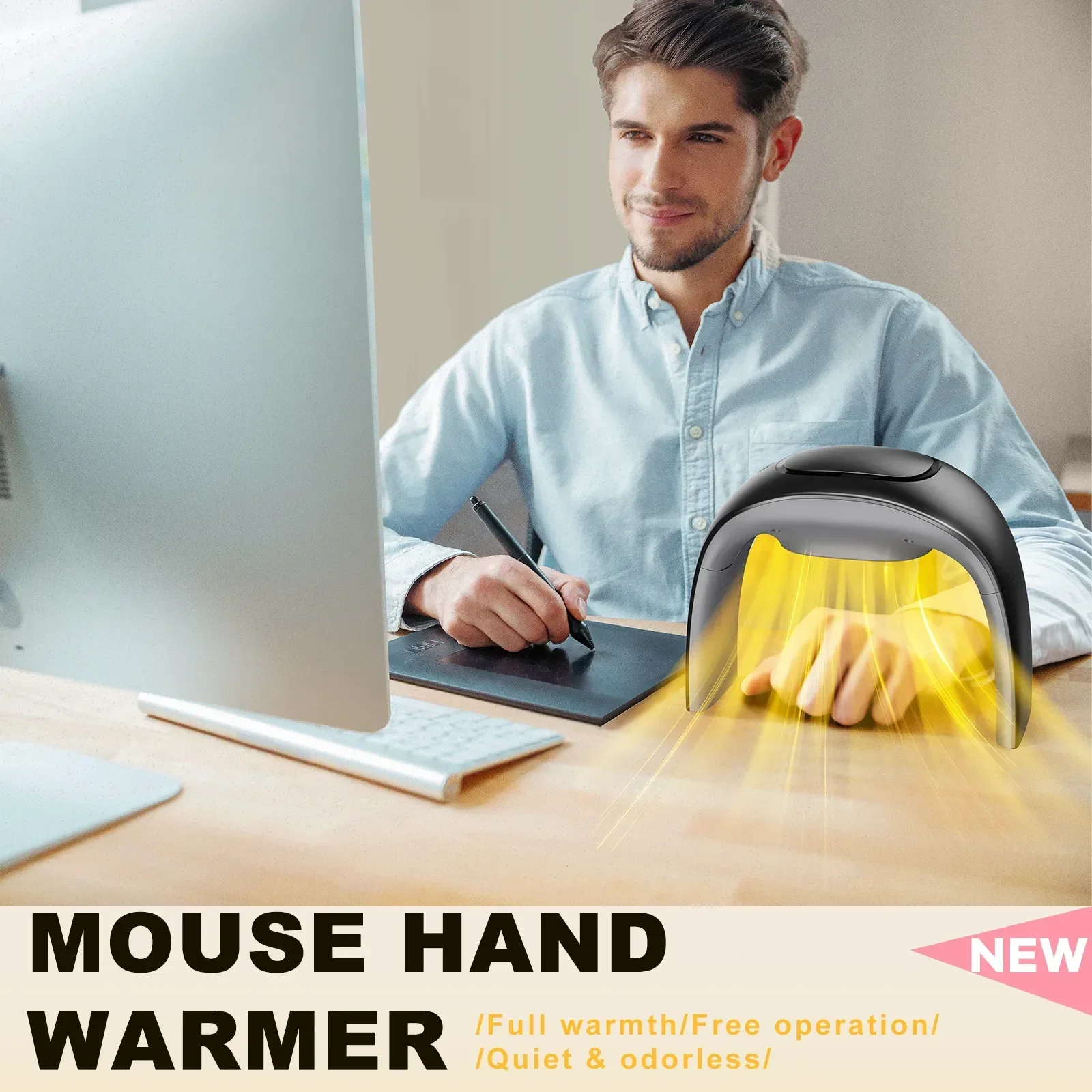 Eary Mouse Pad Hand Warmer, 110V 100W Mouse Pad Hand Warmer, Foldable Electric Warming Heater for Office Desk Warmer Accessories