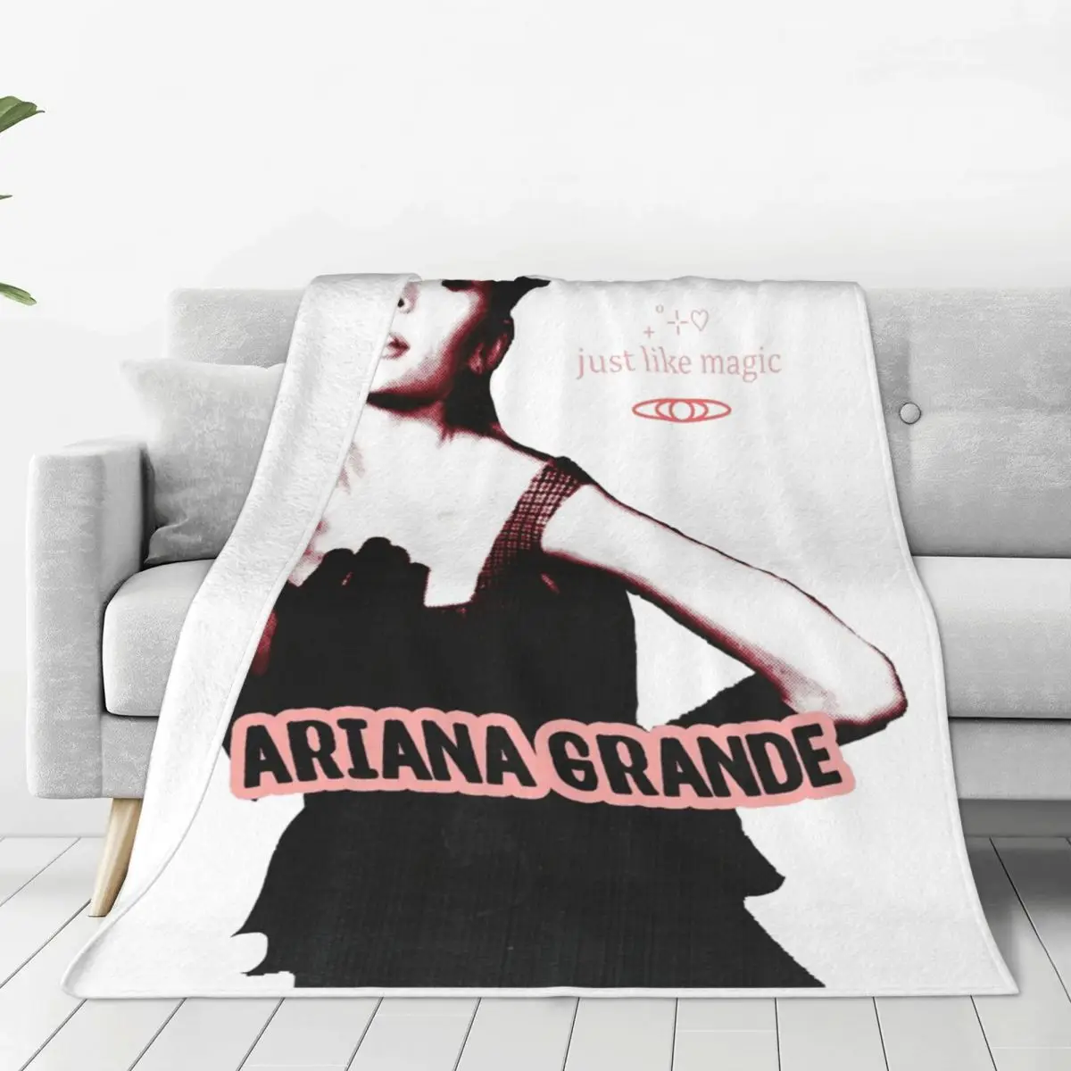 Multifunction Arianagrande Just Like Magic Blanket Room Decorative Cool Singer Blanket Throw Lightweight Thin Coral Fleece Plush