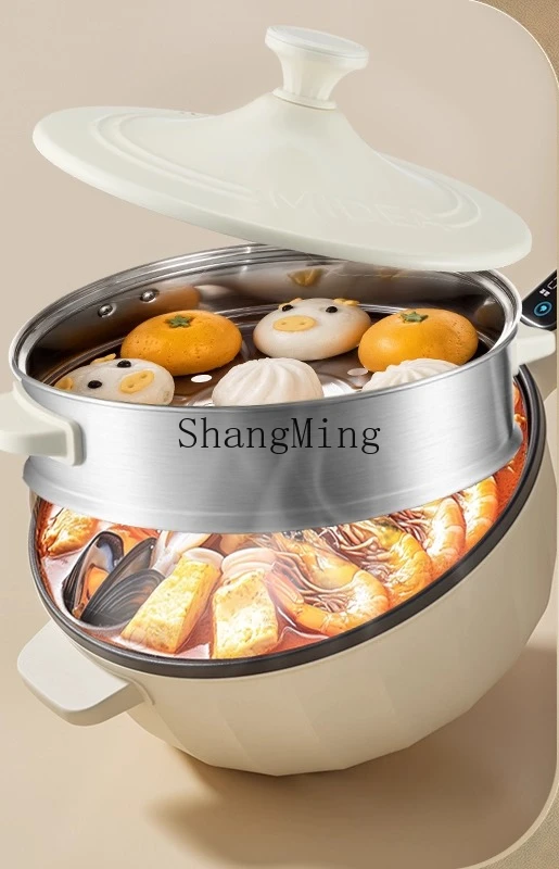 ZYY wok elettrico integrato per uso domestico padella antiaderente stir-fry cucina a doppio scopo stir-fry stufato