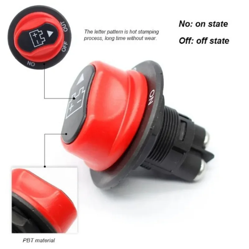 1개 유니버설 12V-100A 배터리 차단 스위치 고품질 헤비 듀티 방수 ON-OFF 토글 자동차 보트 RV 해양용