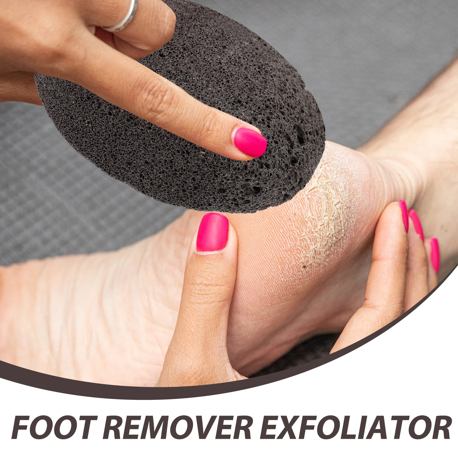 2 szt. Kamień Pumeksowy do Pedicure Przenośny Ścierak do Usuwania Zrogowaceń i Martwego Naskórka Wygodny Uchwyt Kamień Pumeksowy