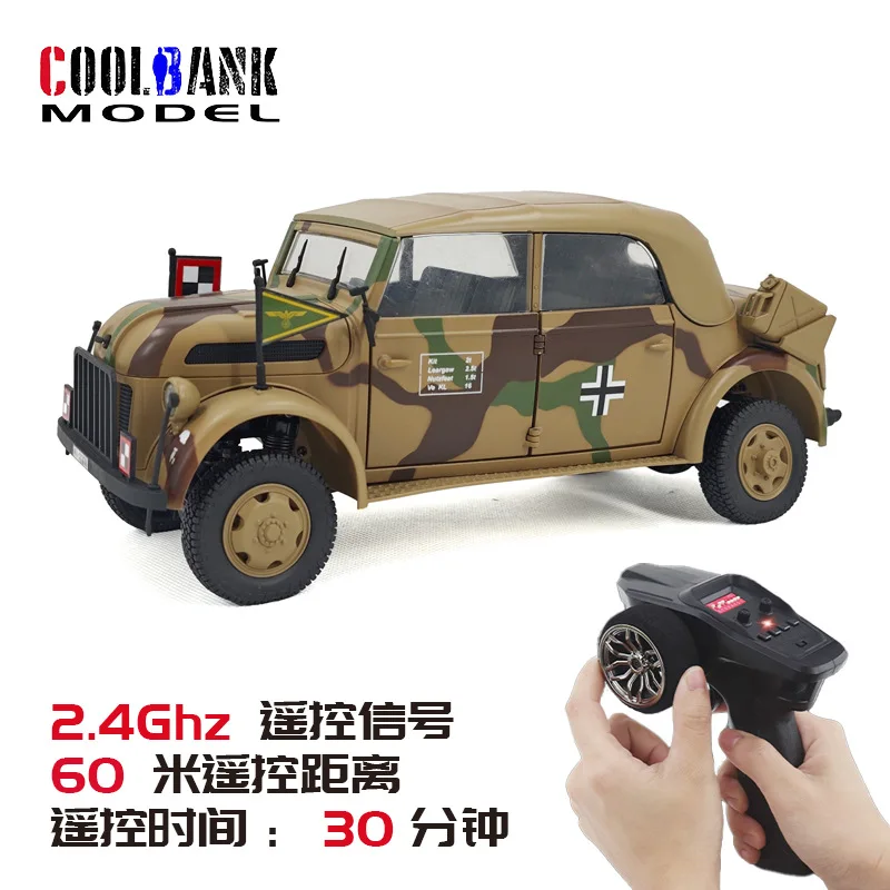 Kubingke-Hengguan Carro De Brinquedo De Controle Remoto, 1:18 Veículo De Comando Alemão, Som E Luz, Veículo De Escalada, Carro De Fumaça