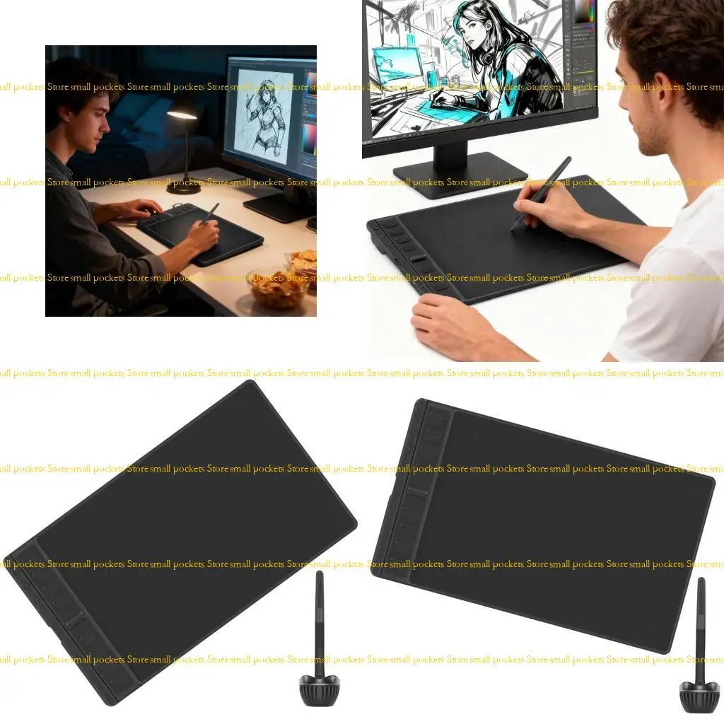 

R1WD Graphics Tablets Phone Compatible 8 Customizable Button Ergonomic Pen