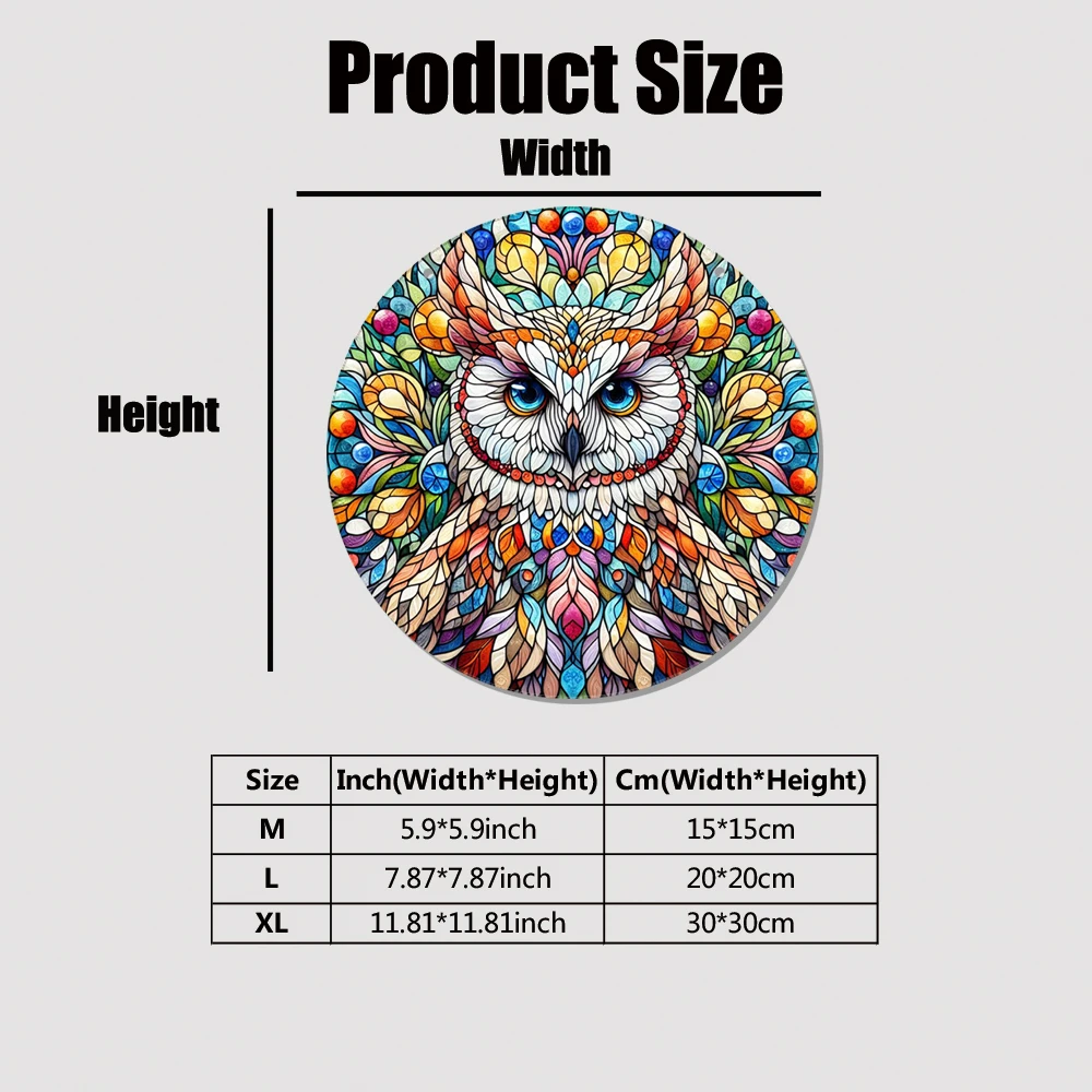 

1 pc colored Owl Window Hangings with Chain Print Acrylic Discs Glass Pattern Baby Room Decor