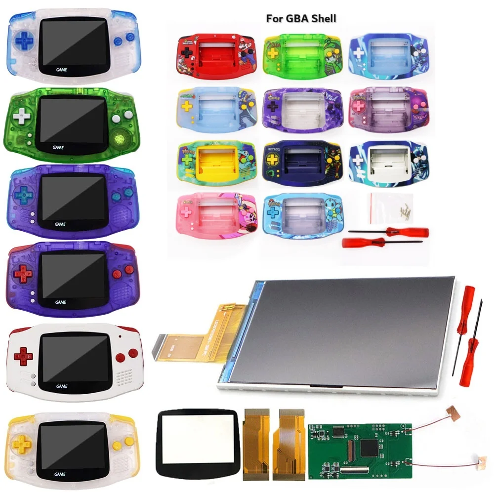 

Hispeedido 720x480 3.0 inch Easy Install GBA V5 LCD Highlight IPS Replacements Kits for Gameboy Advance UV New Housing Shell