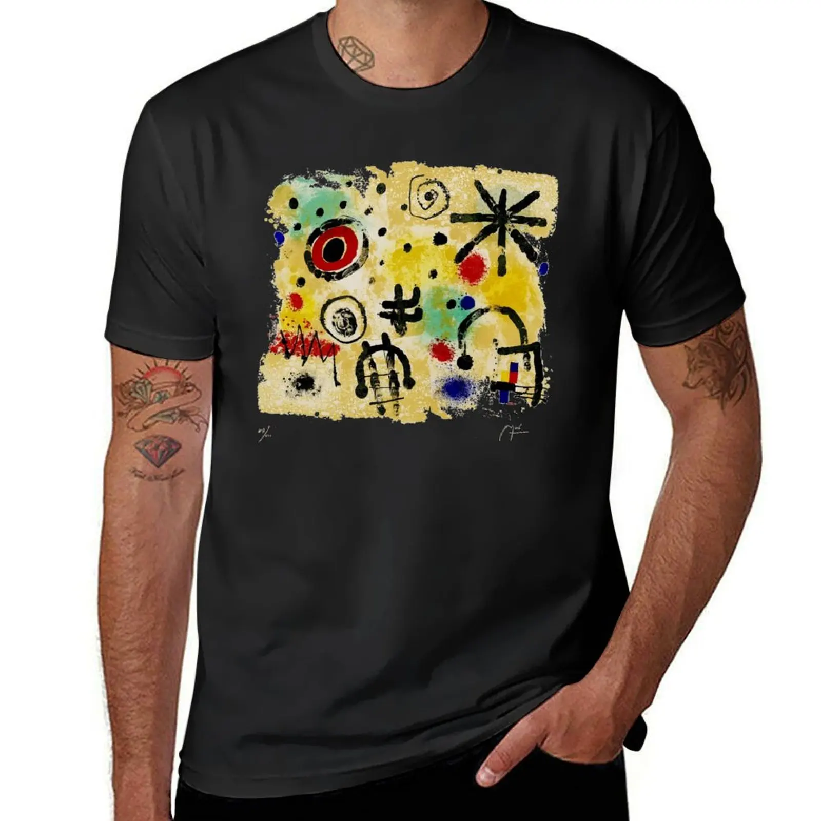 

Joan Miró - ''Signs and Meteors'' Abstract Surrealism T-Shirt anime t shirts customizeds anime shirt plus size men clothing