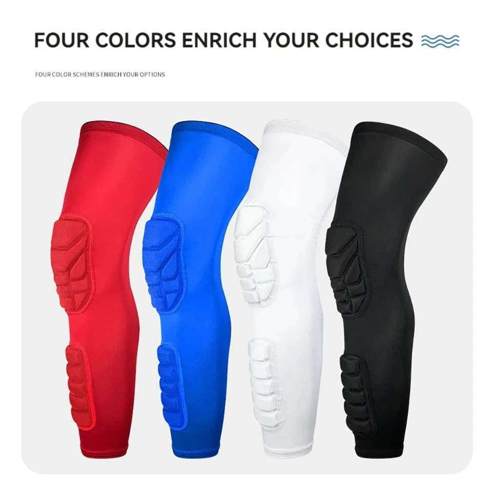 1Pcs Sports Knee Pads Extended Breathable Leg Warmers Anti-Slip Shock Absorption Double Anti-Collision Outdoor Sport Men Women