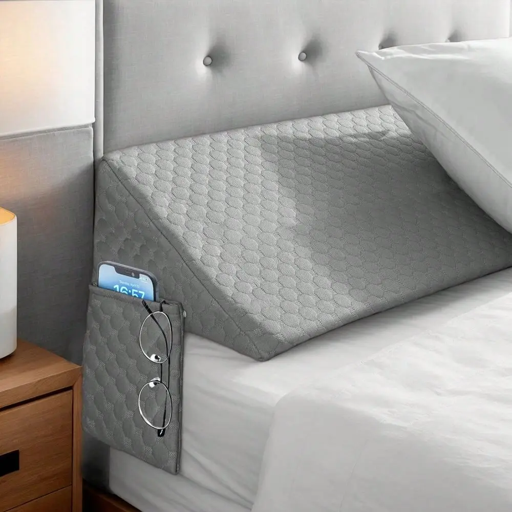 

Wedge Pillow For SleepingBed Wedge Ergonomic Sleeping Pillow, Soft Dual Layer, Breathable, Headboard Triangle Sleep Support For