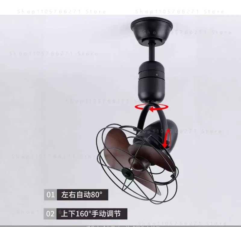 Large Air Volume Ceiling Fan Shaking Head Industrial Small Ceiling Fan Strip Wall-mounted Dual-purpose Without Lamp