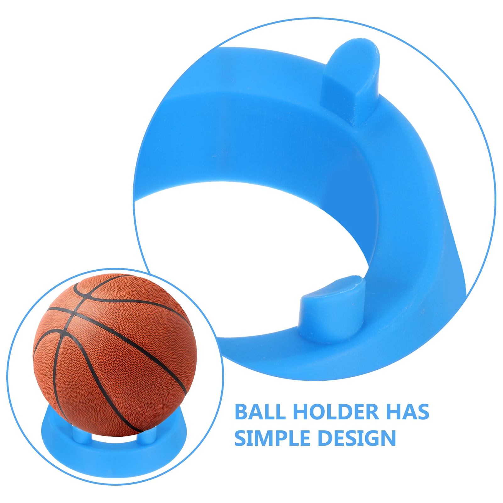 

2 Pcs Portable Four Corner Holder Football Stand Basketball Display Holders Blue