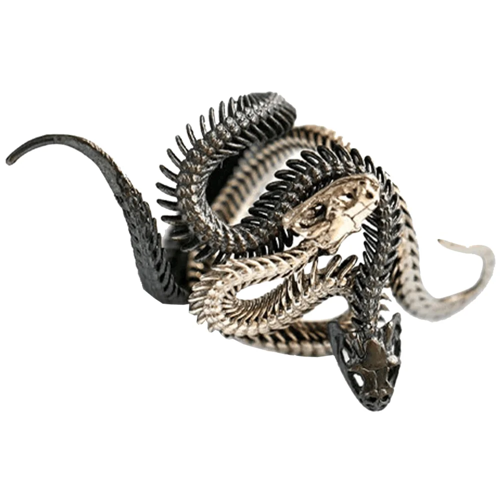 Snake Bone Ring Set Fashion Jewelry Decorative Rings Women Snake Open Rings Finger Rings Personalized Rings Novel Ring Alloy