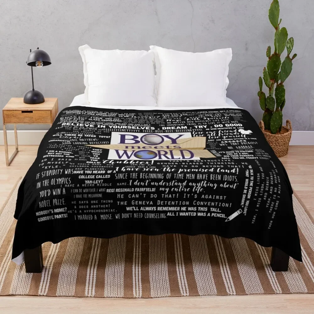 

Boy Meets World Memorable Quotes Throw Blanket for winter Bed linens Blankets Sofas Of Decoration Sofas Blankets