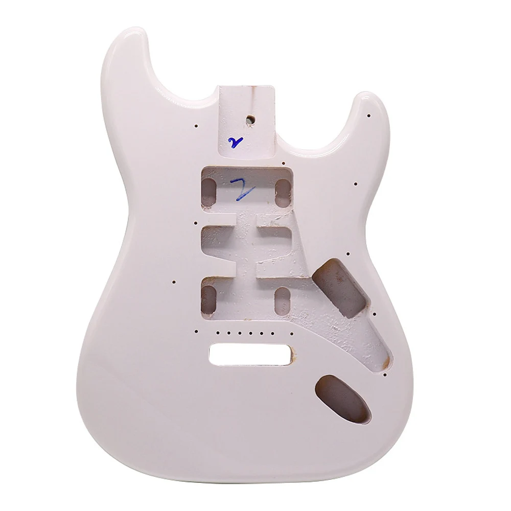 Electric Guitar Body Gloss White for DIY Fender ST Strat Guitar Accessory Poplar HSH