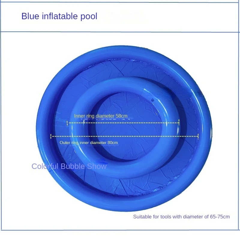 Bubble Show Kit a 1-Layer Inflatable Pool with Square Bubble Ring