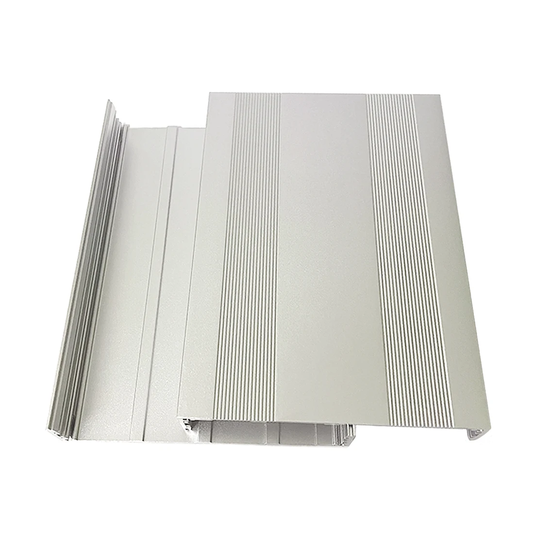 1Pc Aluminium Behuizing Elektrische Box Geëxtrudeerde Behuizing Gesplitst Pcb Shell 145X54X200Mm Diy Nieuw Zilver/Zwart