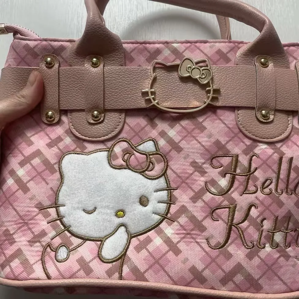 Square Bag, Cute Cartoon Design, Large Capacity, Handheld and Cross-body Bag Hello Kitty