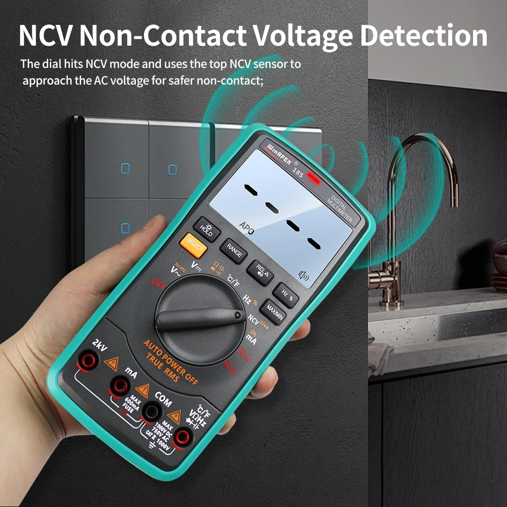 Digital Multimeter Professional Voltmeter 2000V High Voltage Meter Current Capacitance Resistance Frequency Tester With Backligh