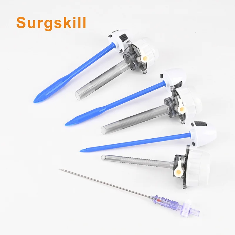 Medical Sterile Disposable Trocar Set 5mm+10mm+12mm with Veress Needle for Laparoscopic Surgery and Inspection