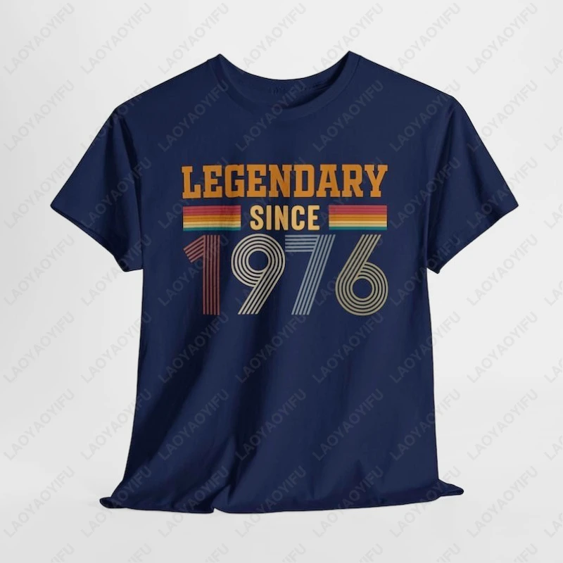 

Винтажная футболка унисекс из хлопка в повседневном стиле, 1976 год, креативный легендарный подарок, футболка для мужчин и женщин, Camisetas Masculina, одежда
