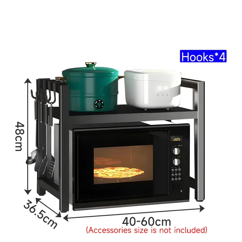 Adjustable High Quality Kitchen Microwave Oven Rack Countertop Storage Extension Shelves Rack