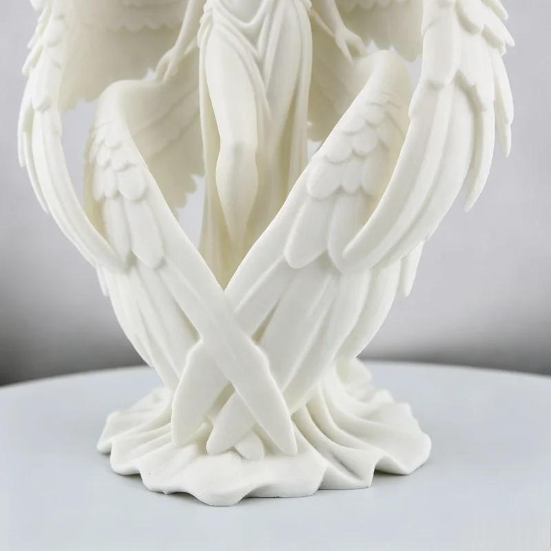 3D Printed Six-Winged Angel Statue PLA Figurine for DIY Hand Coloring Home Decor Desktop Ornament European Style Room Decoration view 3