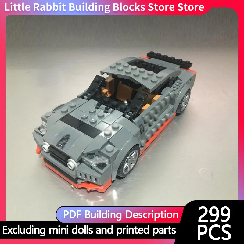Speed Racing Car Model MOC Building Bricks Mustang Modification Car Modular Technology Children Holiday Gifts Assemble Toys Suit