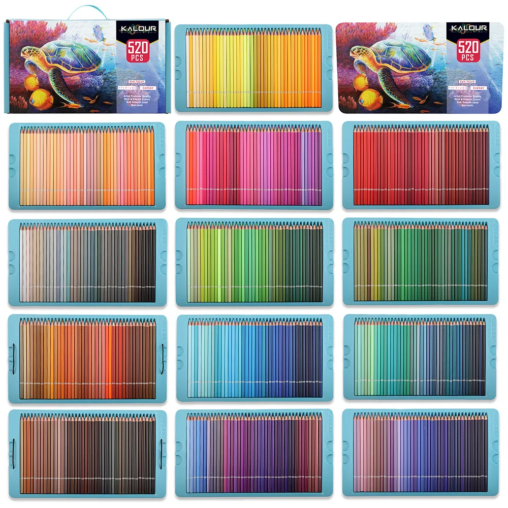 520 Colored Pencils Set, Cute School Supplies | Teacher Must Haves,Coloring Book Pencils, Painting,Sketching and Blending