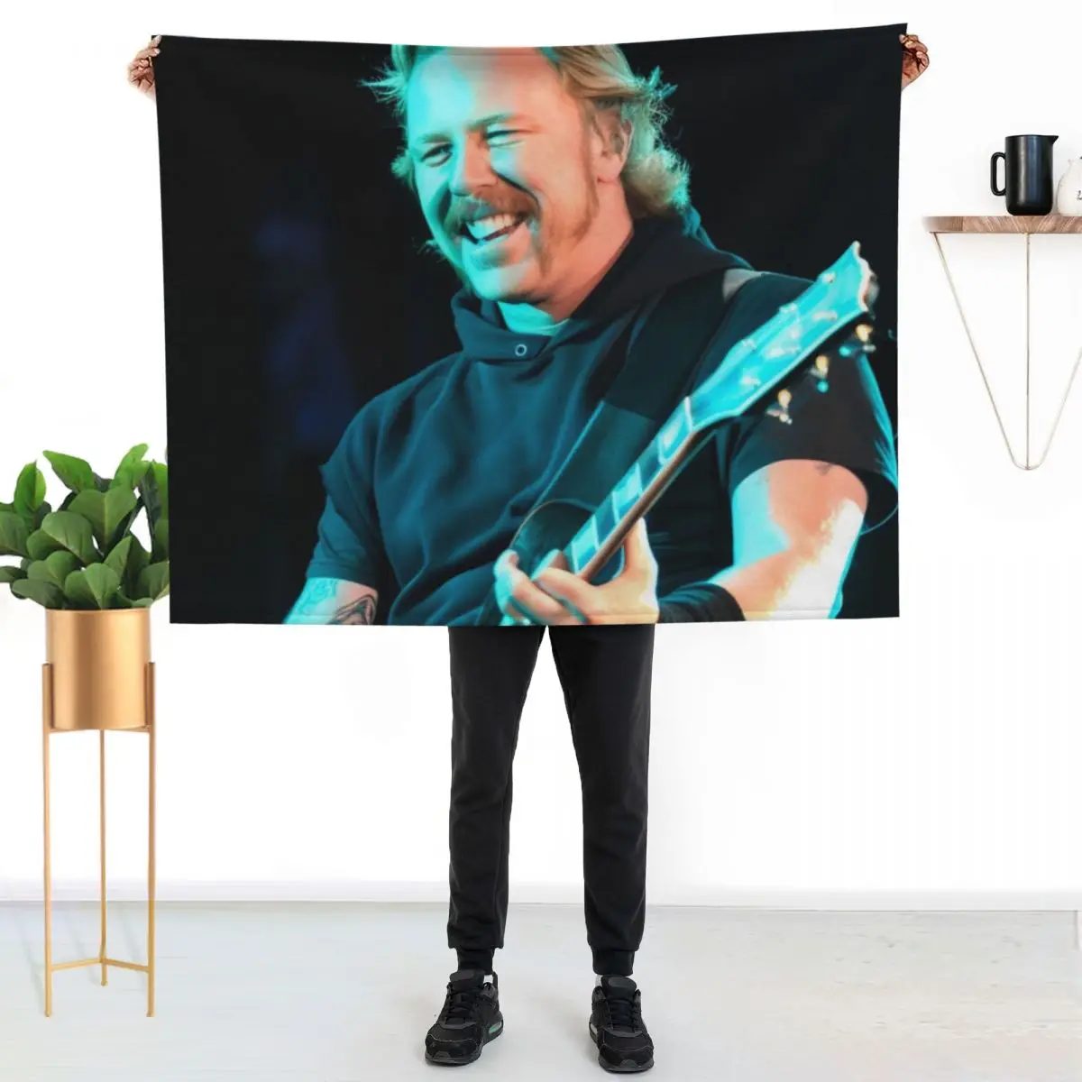 James Hetfield iconic smile Throw Blanket cosplay anime Luxury Brand Summer Beddings for babies Heavy Plaid Blankets