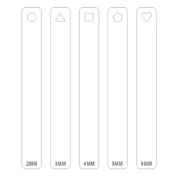 2/3/4/5/6mm Clay Thickness Ruler Acrylic Roller Guide Pottery Teaching Rolling Ruler Clay Depth Guide Pottery Tools