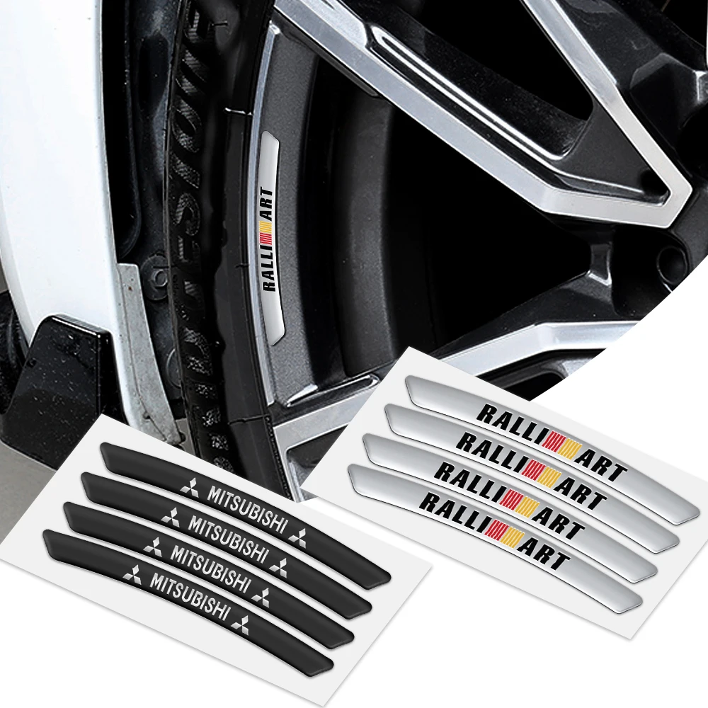 

Набор из 4 наклеек на колесные диски для Mitsubishi 9 Ralliart EX ASX L200 Colt Outlander Cross Triton Galant