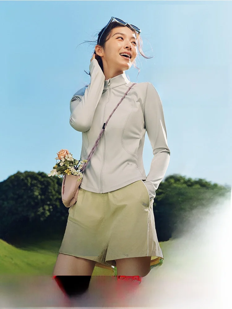 

Bananain Women's Outdoor UV Protection Clothing Slim Fit Breathable Ice Silk Spring Summer Anti UV Sunscreen Suit