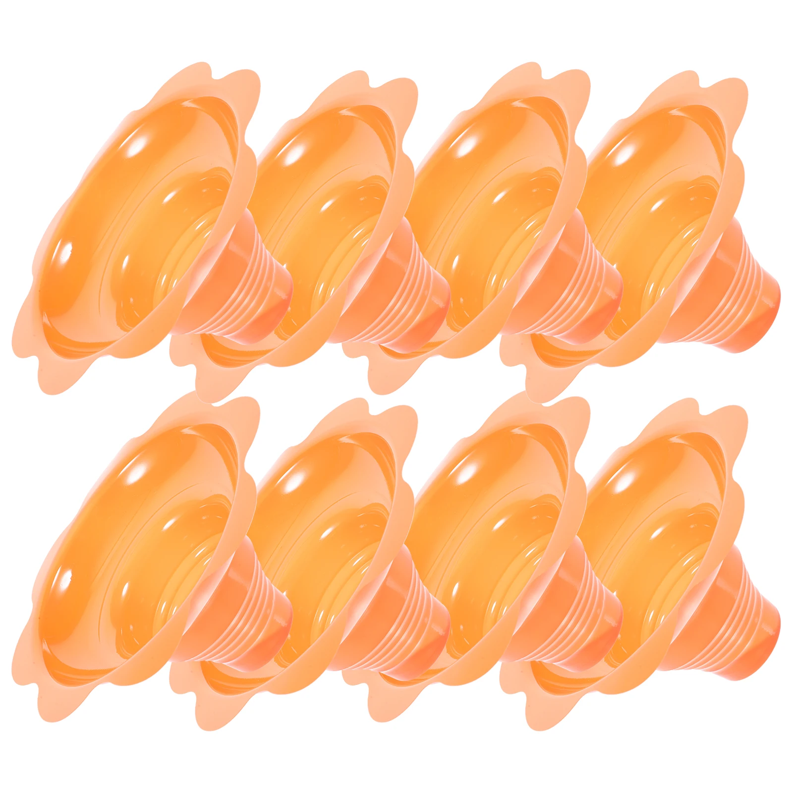 

50 Pcs 4oz Disposable Ice Cream Cups PET Material Orange Color Safe No Cleaning Needed Party Camping Bakeries Grocery Stores