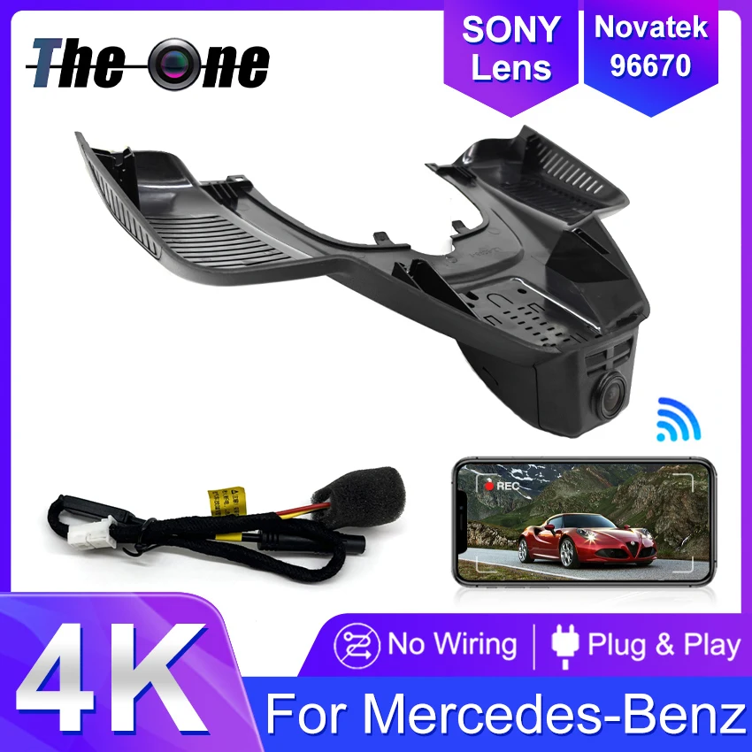 Model B 4K Wifi 3840*2160 Car DVR Dash Cam Camera Video Recorder For Mercedes Benz GLS (X166) GLS550 GLS500 GLS400 2016-2019