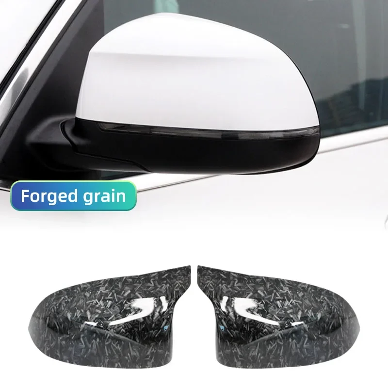 Für BMW F25 X3 F26 X4 F15 X5 F16 X6 2014 15-18 Helle Schwarze Kappen Carbon Faser Stil auto Auto Rückansicht Seitenspiegel Abdeckung Trim