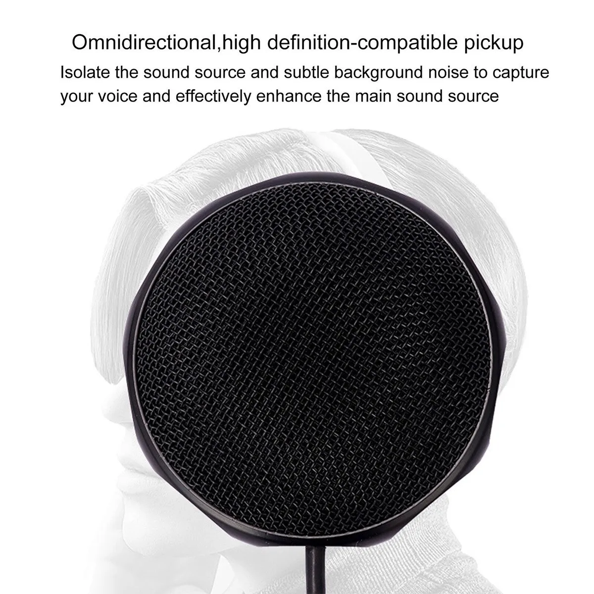 USB Desktop Conference Microphone 3.5mm Plug/USB Plug Computer Mic 360° Omnidirectional Microphone Mini Wired Meeting Mic