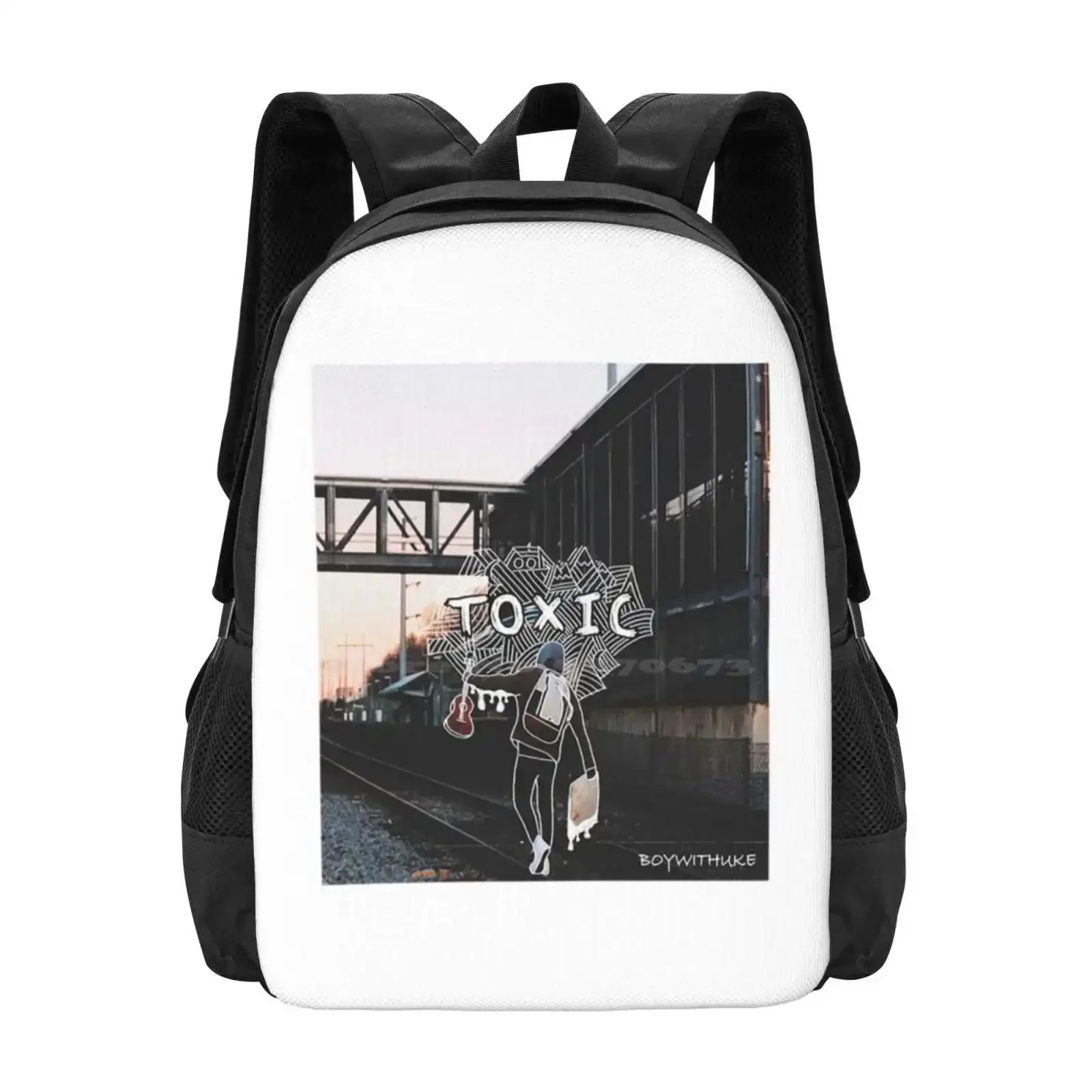 

Toxic Hot Sale Schoolbag Backpack Fashion Bags Music Anime Idgaf Boy With Uke Songs Boy With Uke Lyrics Boywithuke Art Boy With