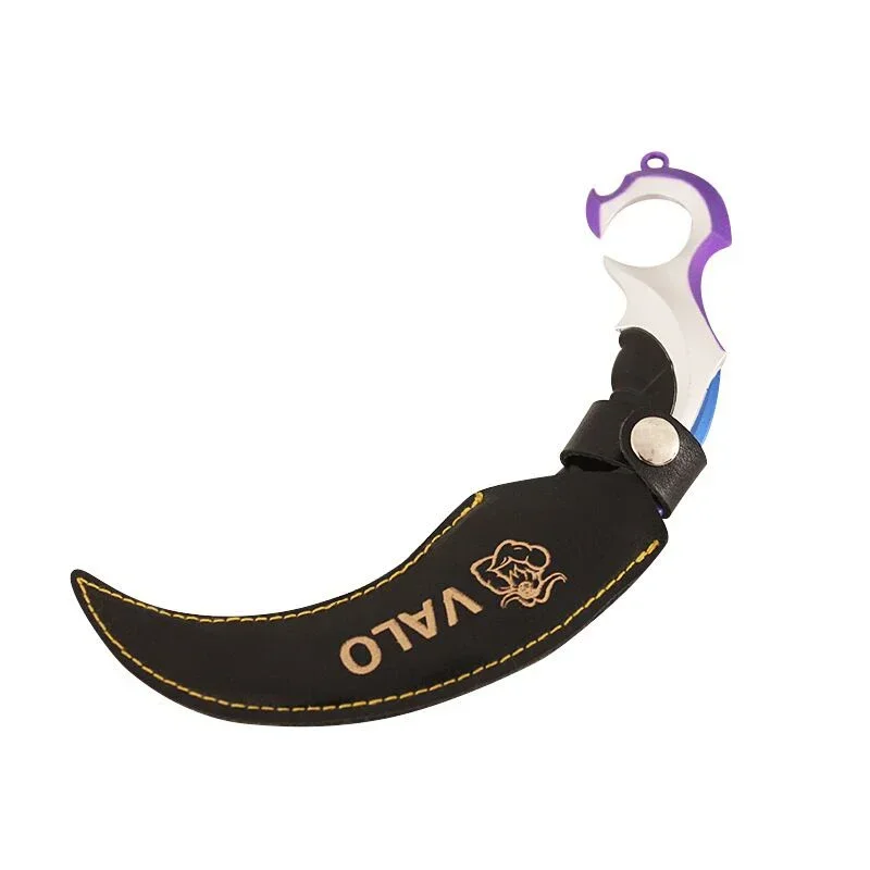 Valorant Keychain Melee Reaver 2.0 Karambit Knife 16cm Metal M4 Anime Figure Cosplay Weapon Samurai Sword Gift Toy for Boys
