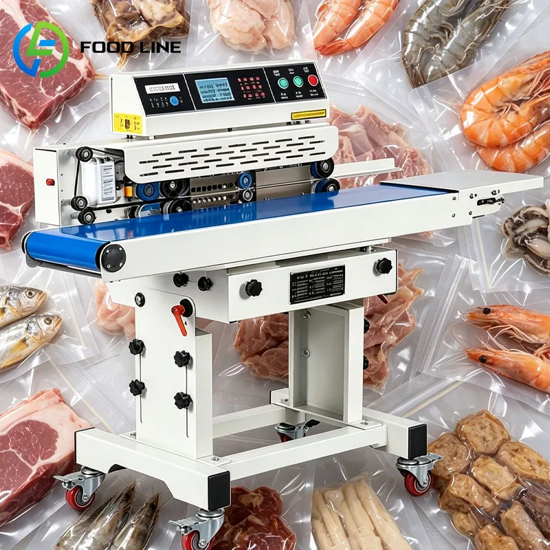 Continuous Bag Sealer Gas Flush Packaging Machine for Coffee Beans Nuts Snack Pouches Customized
