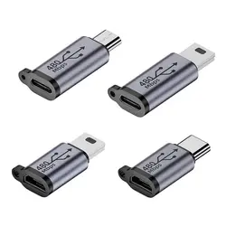 Type C Micro Mini USB V8 V3 Connector Adapter 480Mbps Fast Transmission Charging For Xiaomi Phone Charger Adapter
