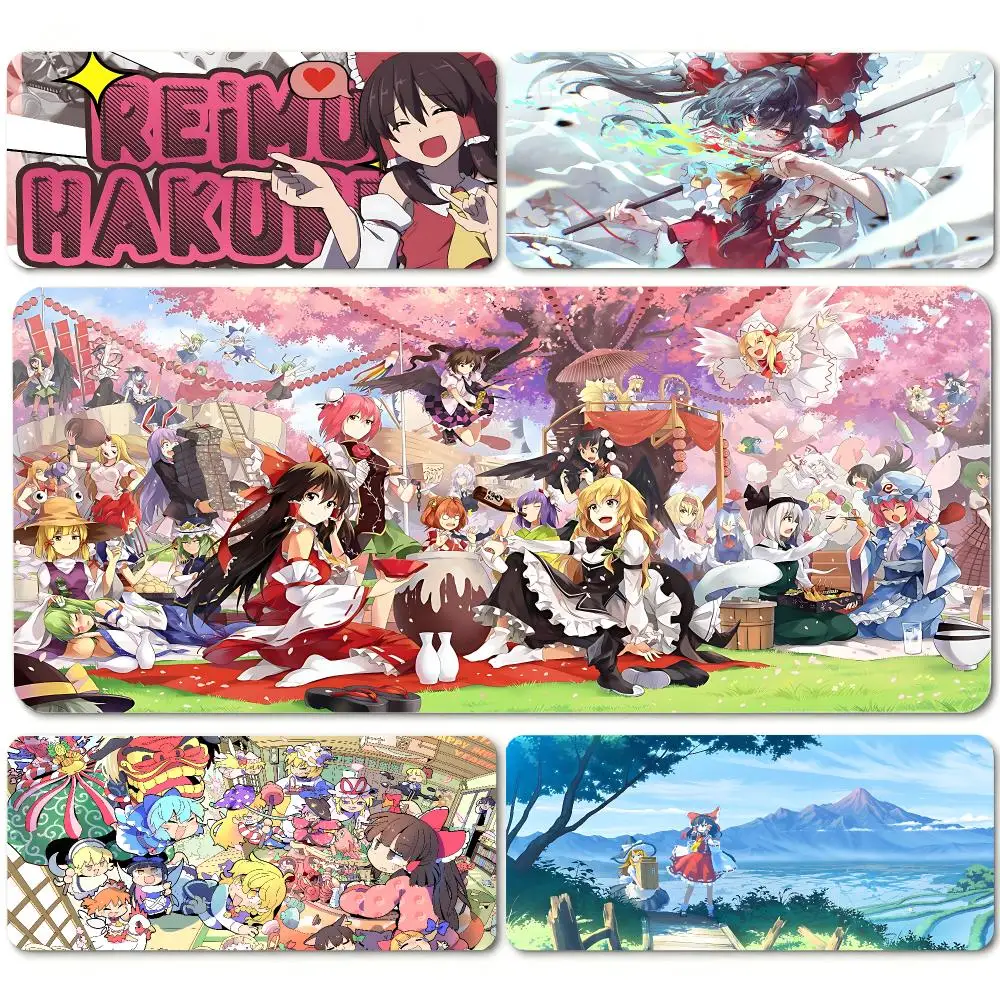 game Touhou Project Mouse Pad MousePad Stitched Edge Waterproof Desk Mat Anti‑Slip Rubber Base for PC Laptop Gaming Office