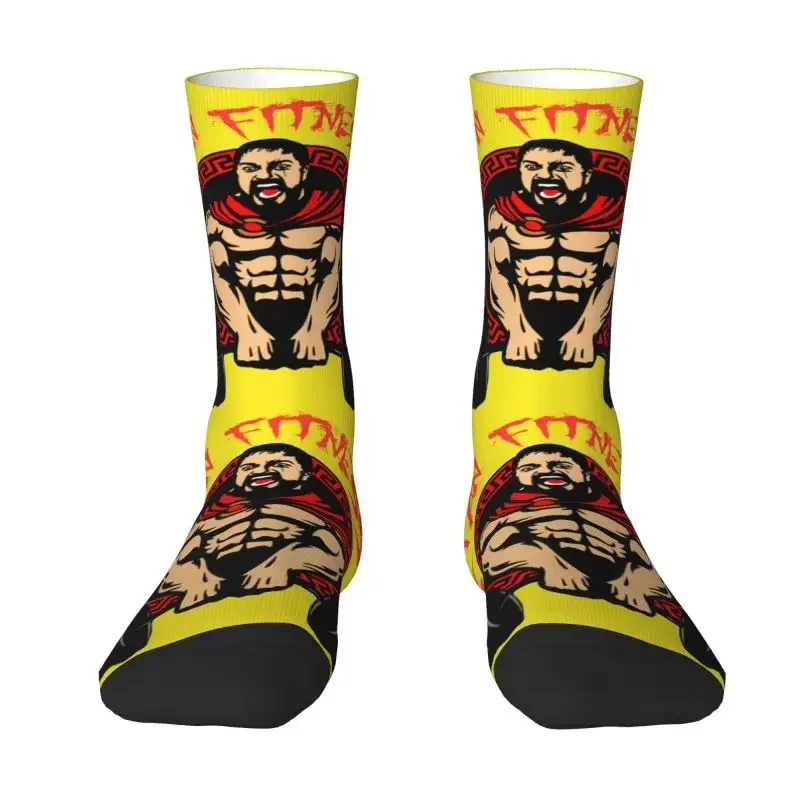 Funny Mens Spartan Gym Dress Socks Unisex Comfortable Warm 3D Printing Bodybuilding Fitness Muscle Crew Socks